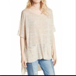 Free people melange high low sweater top size M